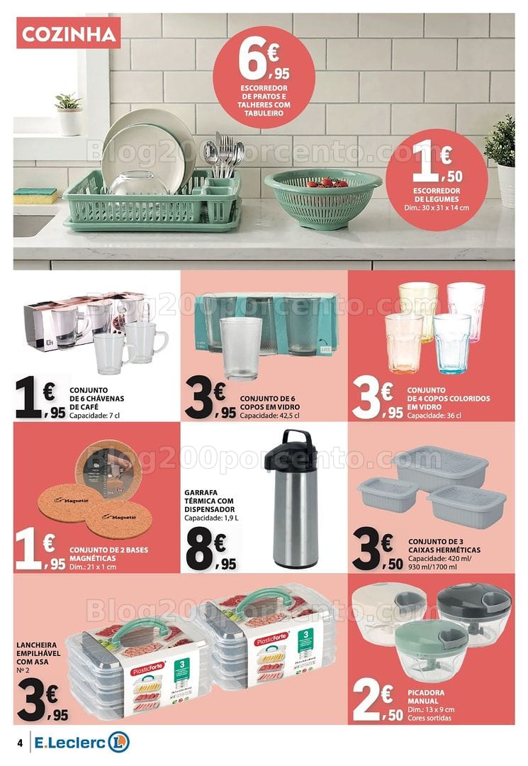 Antevisão Folheto E-LECLERC Bazar Promoções de 10 a 23 setembro